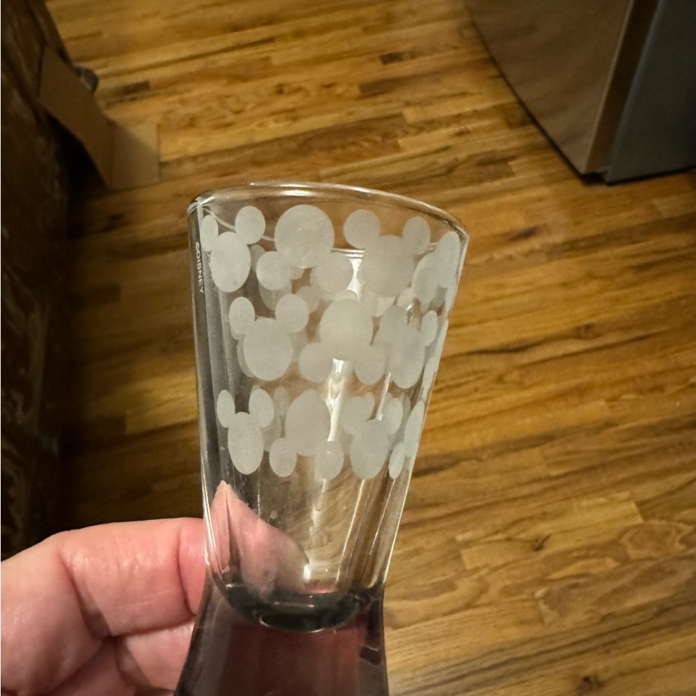 Disney Shot Glass With Frosted Mickey Design